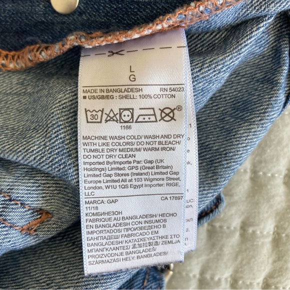 Gap Denim Overalls, size L, 100% Cotton - Picture 7 of 7